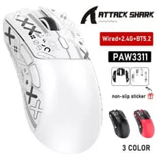 mouse Gamer Sem Fio Attack Shark R1 PAW3311 1KHZ 18000dpi Bluetooth Macro Gaming Pad/pc
