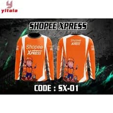 SHOPEE XPRESS LONGSLEEVE FULL SUBLIMATION Camisa De Manga Comprida Impressa Em 3D Para Motocicleta Tamanho