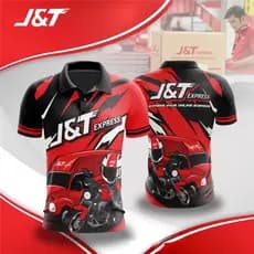 Camisa Polo Esportiva Masculina De Microfibra De Secagem Rápida J & t Express 2024 Com Estampa 3D Leve Br