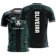 UFC MMA Oliveira Camisetas Brasileira Mista Artista Marcial Masculino Luta Noite Campeão Jersey Verão Ginástica Respiráv