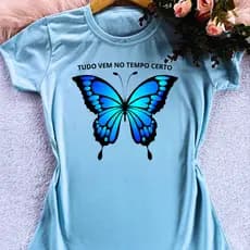 Camisetas blusas camisas t shirts femininas borboletas várias estampas feminina LANÇAMENTO 100% ALGODAO