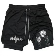 Short de Compressão Masculino Jujutso Kaisen Anime Dry Fit 2 em 1 LANÇAMENTO