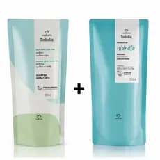 Kit Refil Shampoo Hidratante 300ml + Refil Máscara Concentrada Hidrata 250ml Maçã e Aloe Vera Tododia Natura