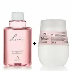 Kit Refil Desodorante Corporal Luna Clássico 100ml + Desodorante Antitranspirante Roll-on Tododia Aclarar Natura