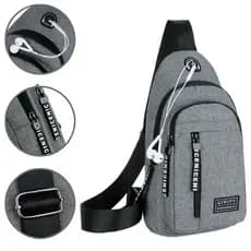Bolsa Mochila De Peito Tiracolo Pochete Bolsa Impermeável Transversal Masculina Toranja