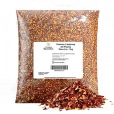Cozinhas Brasileiras tempero pimenta calabresa flocos p/ carnes aves peixe legumes 200g, 500g, 1kg