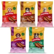 Baw Waw kit snacks petiscos bifinhos biscoitos para cães adultos médio e grande porte