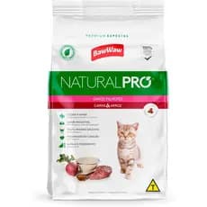 Baw Waw ração para gatos filhotes natural pro premium sabor carne e arroz 1kg