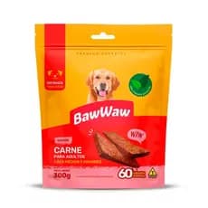 Baw Waw bifinho petisco snack bifinho sabor carne p/ cães adultos médio e grande porte 300g