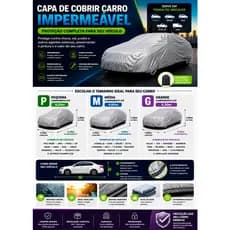 Capa Carro Impermeável Forrada Proteção UV Hatch Sedan SUV Pickup Universal P M G