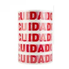 20 Fitas Adesivas Durex 500 M Cuidado Frágil Personalizada Caixas Papelaria Embalagens Pacotes