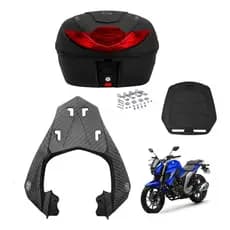 Suporte Baú Bagageiro Nova yamaha Fazer Fz 250 + Baú 35 Litros Protork 2018 a 2024 2025 Todas