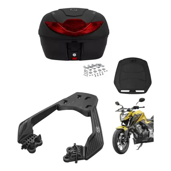 Suporte De Baú  Bagageiro  Honda Nova Cb 300f Twister + Bau Protork 35 litros