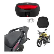Kit Suporte De Baú Bagageiro Honda  Nova Cb 300f Twister + Bau Protork 45 litros