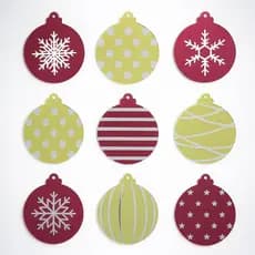 Kit 30 Enfeites Árvore de Natal em Acrílico 2mm Decoração Natalina Sala Casa