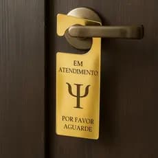2 Placa de Maçaneta Acrílico Personalizada Profissão Atendimento