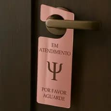 3 Placa de Maçaneta Personalizada Acrílico Profissão Atendimento