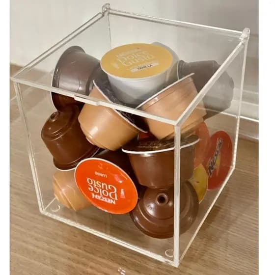 Porta Cápsulas Café Dolce Gusto Nespresso Caixa  Acrílico