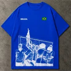 Camiseta Seleção Brasileira com Frase Camisa Streetwear Cria Brasil Copa 100% Algodão