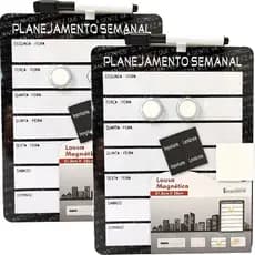 2 Quadro Magnético Planner Lousa Planejamento Semanal