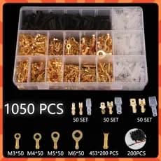 KIT 1050pçs 2,8/4,8/6,3mm Macho Isolado Fêmea De Fio Terminais
