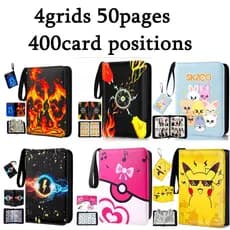 Albúm Pasta Pokemon Charizard Blastoise 400 Cartas 50 Folhas com Zíper Fichário