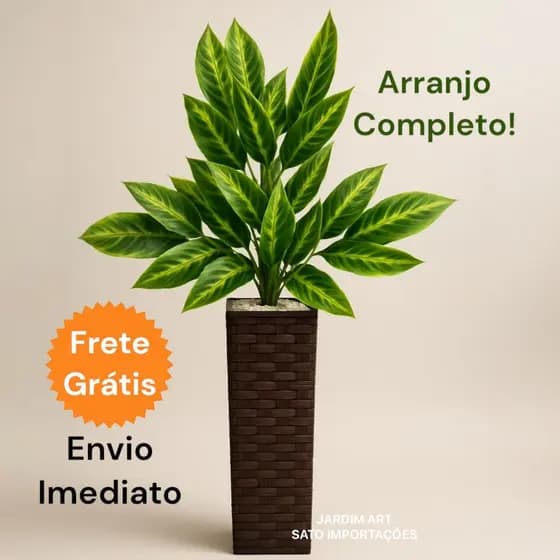 Planta Artificial Folha de Manga Alta 105cm Natural ref 3FCG