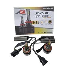 Lâmpada Led Premium Asx H11 18.000 Lumens 100w Com Controle App
