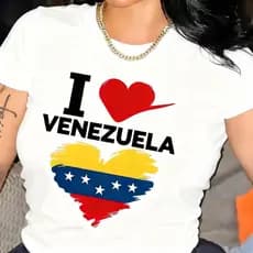 Camiseta Venezuela: Orgulho Nacional com Estilo Único” VENEZUELA” FASHION