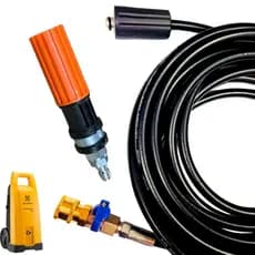 Mangueira Trama de Nylon Com Registro e Bico Variador Para Lavadoras de Alta Pressão Electolux Ews30