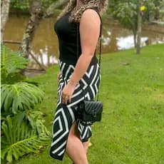 TwinSet Feminio em Tricot, Saia Losango Feminina Longa em Tricot