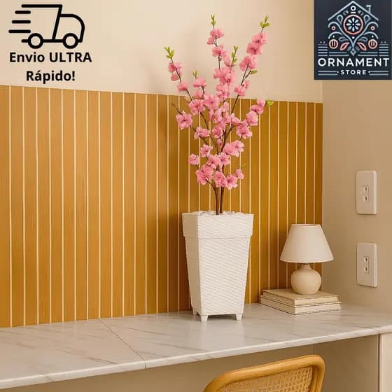 Kit Painel de Ripado BARATO LUXUOSO FÁCIL DE COLAR 45x11 - ENVIO ULTRA RÁPIDO!