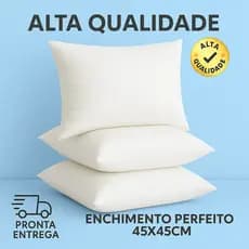 Kit Com Até 4 Enchimento De Almofada 45x45cm Para Sofá e Cama Luxuosos