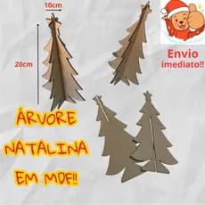 Kit Com Até 15 Arvores De Natal Para Decoração de Mesa Arvore Madeira 20x10cm - Envio Imediato!