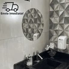 Espelho Lapidado Redondo 60x60cm Para Mauiagem Quarto Sala Decoração Banheiro