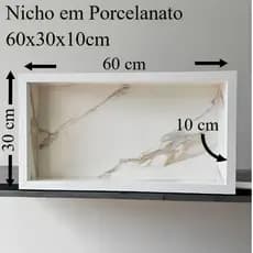 Nicho de Porcelanato Luxuoso Para Banheiro 60x30 - Envio Imediato!