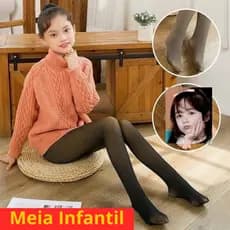 Meia Calça Infantil Forrada Fleece Peluciada Ultra Quentinha - Perfeita para o Inverno com Conforto Máximo