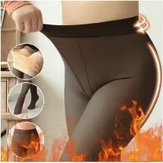 Meia‑Calça Térmica Translúcida Forrada Slim & Plus Size 38‑54 | Ultra Elástica, Modela Corpo