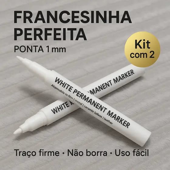 Kit Canetas Francesinha 1mm – Traço Fino, Não Borra, Resultado Perfeito