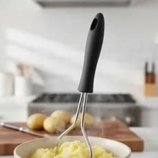 Amassador de Batatas Manual Inox Ergonômico Espremedor de batata, Utensílio para purê, Legumes, Alho