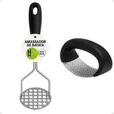 Kit Amassadores De Batata e Alho Manual cozinha completa