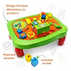 Mesinha Didática Divertida Brinquedo Sensorial Para Crianças Colorida