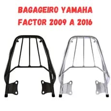 Bagageiro Motocicleta Yamaha  Factor 125 Ano 2009 À 2015 Preto  ou Cromado Suporte Bau