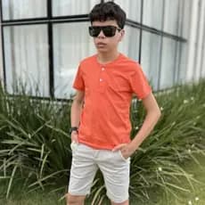 Camisa Gola Padre 100% Algodão | 2 ao 14 | Blusa infantil menino | Camiseta Portuguesa Confortável