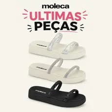 ÚLTIMAS PEÇAS Papete Moleca 5507.100 5507.101 Feminina Original com Tiras em Brilho Super Promoção