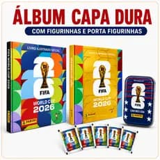 Kit Álbum Capa Dura Copa do Mundo 2026 Fifa World Cup Colecionável + Figurinhas + Porta Figurinhas