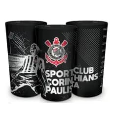 Copo do Corinthians 500ml Plástico Preto | Oficial Torcedor | Leve e Resistente