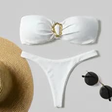 Biquini fivela calcinha fio com bojo biquíni marquinha calcinha confortável tendência moda praia