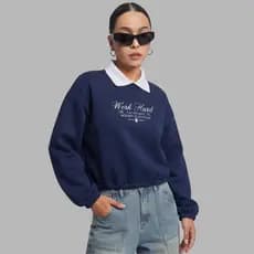 Moletom feminino flanelado, moda inverno, gola polo, tendencia inverno