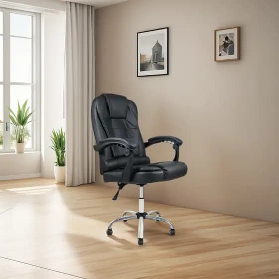 Cadeira Gamer Escritório Presidente Com Massagem Lombar E Al